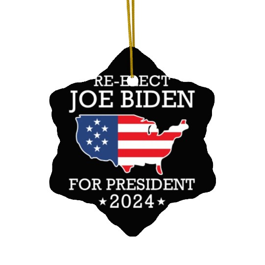 Re-Elect Joe Biden For President 2024 Ceramic Ornaments