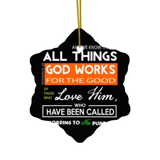 Romans 828 Christian Ceramic Ornaments Bible Verse Faith Numbe