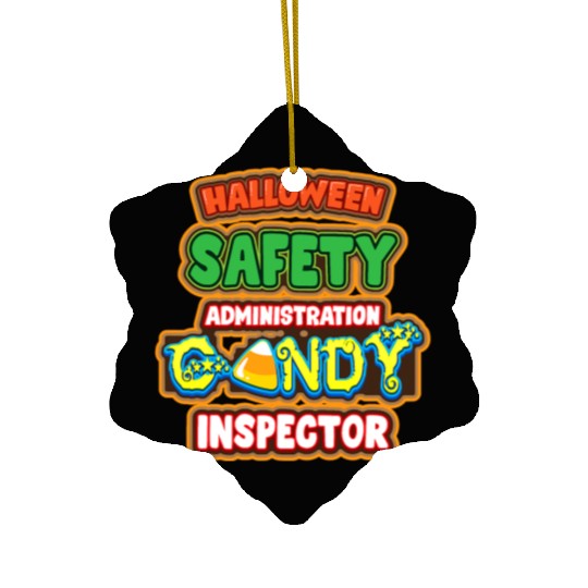 Halloween Costume Halloween Safety Candy Inspector Ceramic Ornaments