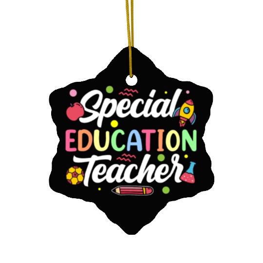 Special Education Teacher Cute Sped Awareness Ceramic Ornaments