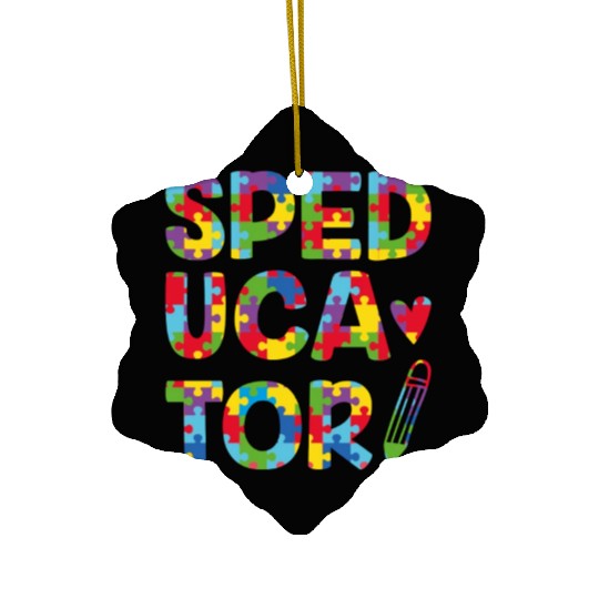 Speducator Sped Teacher Special Education Cute Ceramic Ornaments