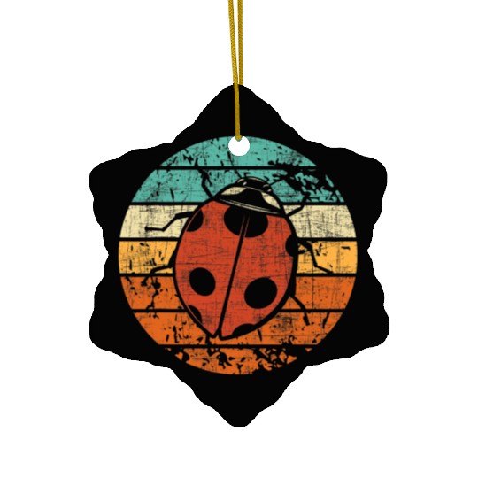 Retro Vintage Ladybug Animal Insect Lover Ladybird Ceramic Ornaments