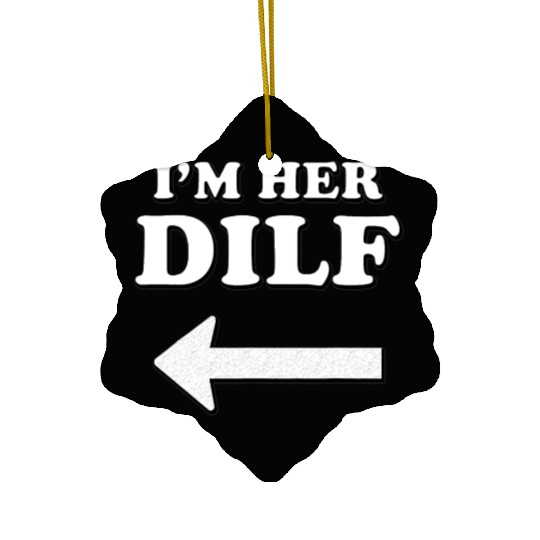 I m her DILF w Arrow Married Groom Boyfriend Husba Ceramic Ornaments