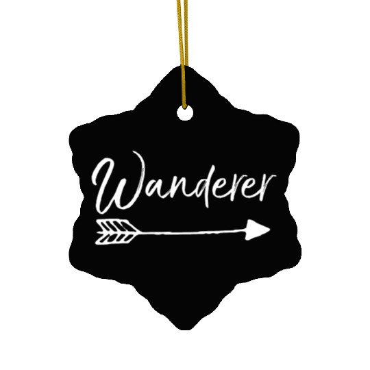 Wanderer Ceramic Ornaments Cute Arrow Hiking Ceramic Ornaments for Women H