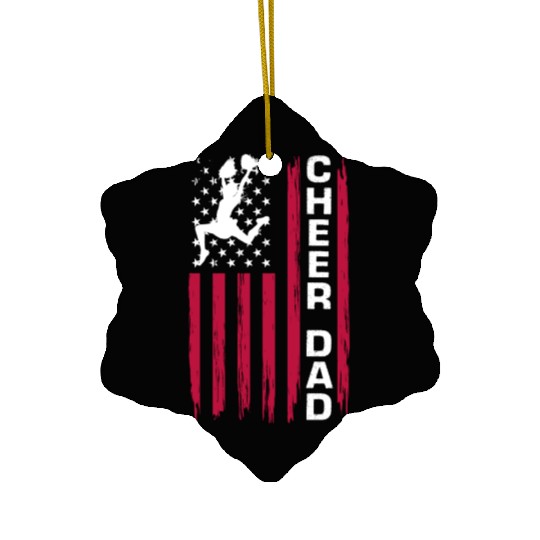 Cheer Dad Cheerleader Dad Cheerleading Dad Ceramic Ornaments