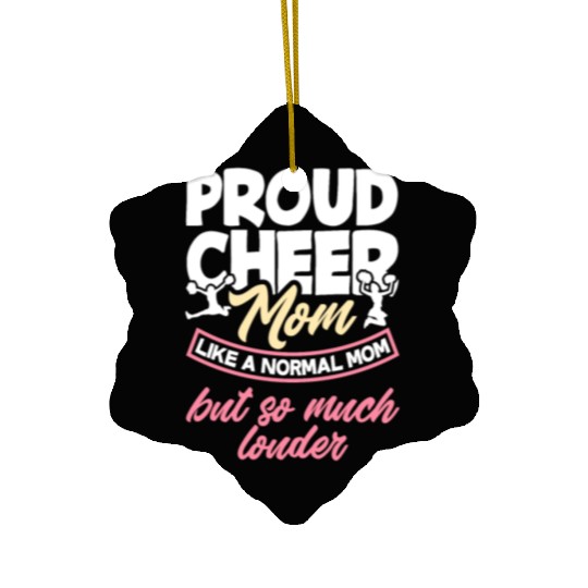 Proud Cheer Mom Cheerleading Mom Gift Ceramic Ornaments