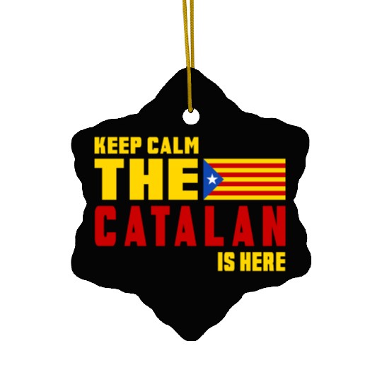 Keep Calm Catalonia flag design Ceramic Ornaments