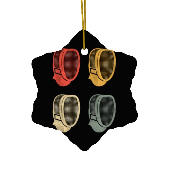 Fencing Sports Vintage Fencer Masks Fence Ceramic Ornaments