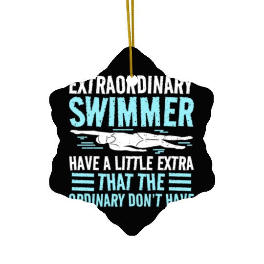 Swim Swimming Extraordinary Swimmer Have Little Ceramic Ornaments