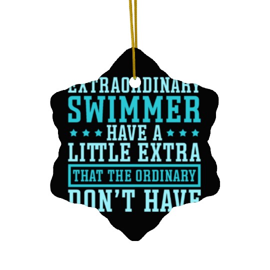 Swim Swimming Extraordinary Swimmer Have Little Ceramic Ornaments