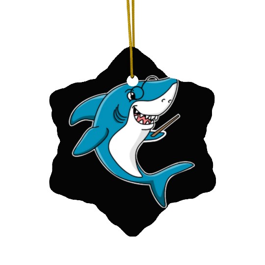 Teacher shark .. school student lessons enrollment Ceramic Ornaments
