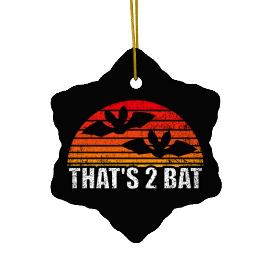 That's 2 Bat, Halloween Bat Pun Ceramic Ornaments