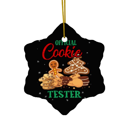 Official Cookie Taster Christmas Cute Holiday Ceramic Ornaments