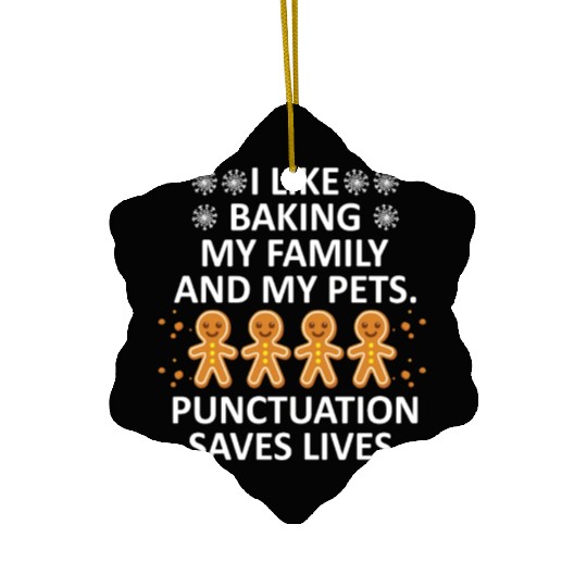 Punctuation Save Lives Funny English Teacher Ceramic Ornaments