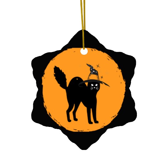 black cat best Halloween scary Ceramic Ornaments for Women