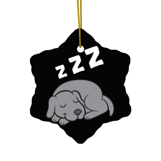 Weimaraner Dog Sleeping Pajama Sleeping Ceramic Ornaments