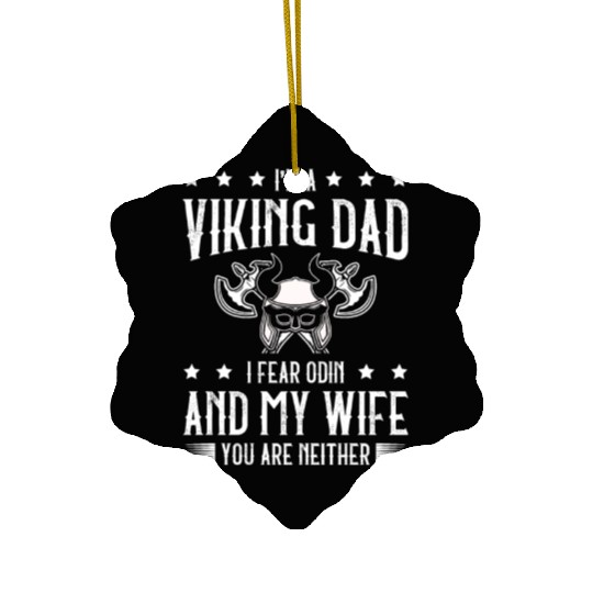 Viking Dad Pagan Scandinavian Berserker Norsemen Ceramic Ornaments