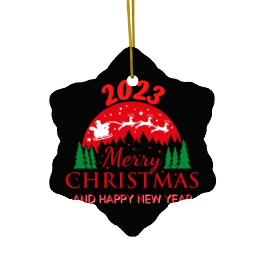 Merry Christmas 2023 Ceramic Ornaments