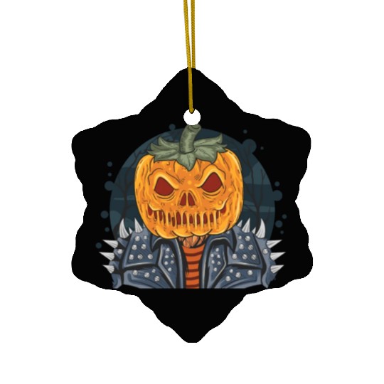 Spooky Jack-o'-lantern Ceramic Ornaments