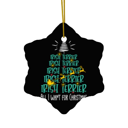 Irish Terrier Christmas Dog breed Christmas Tree Ceramic Ornaments