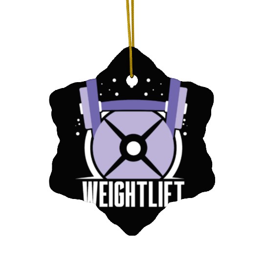 Weightlift Weightlifting Gym Workout Lifting Ceramic Ornaments