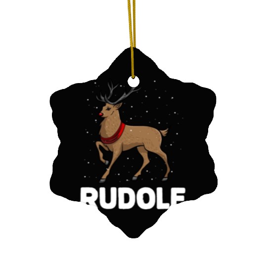 Christmas Santa's Reindeer Lazy Costume Rudolph Ceramic Ornaments