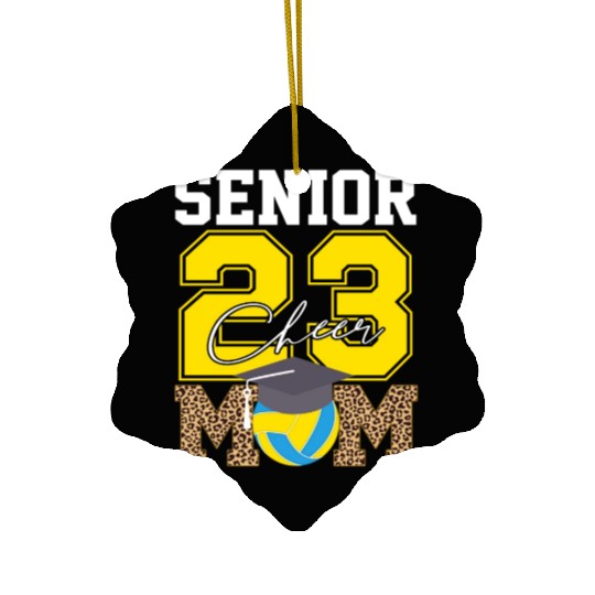 Cheer Mom Senior Class Of 2023 Volleyball Fan Gift Ceramic Ornaments