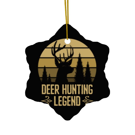 Retro Deer Hunting Legend Ceramic Ornaments