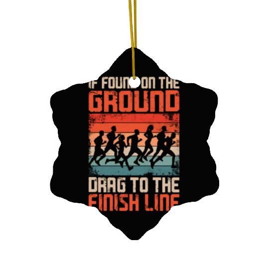 Running Runner Half Marathon Ceramic Ornaments