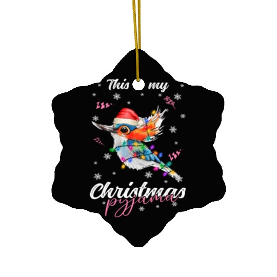 Winter Christmas Pyjama Hummingbird Ceramic Ornaments
