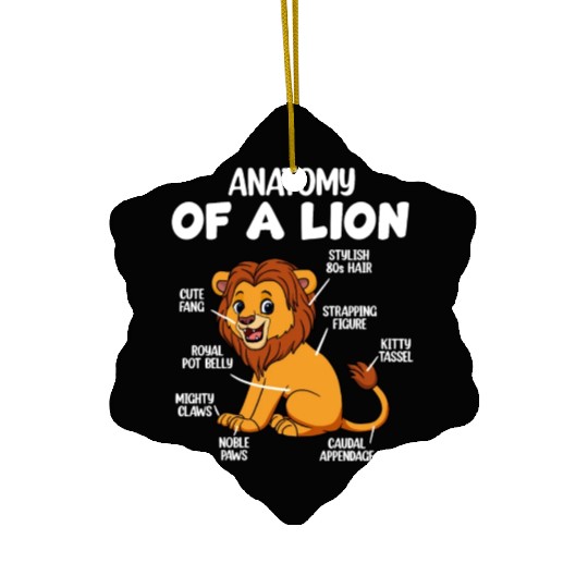 Anatomy Of A Lion Ceramic Ornaments