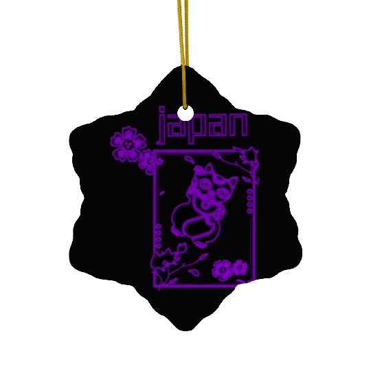 Japan Neon lucky Cat Ceramic Ornaments