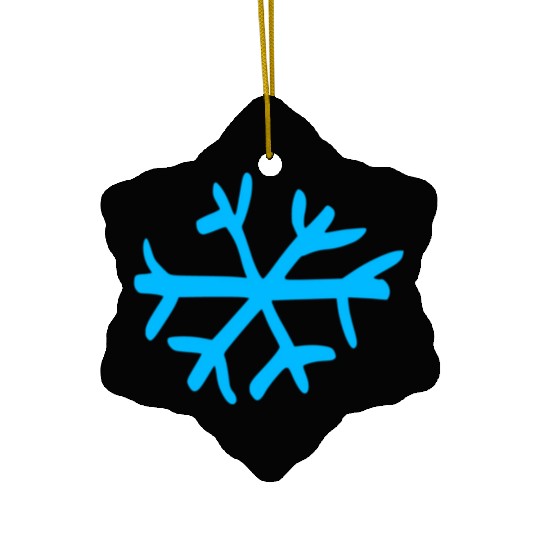 Blue Snowflake Ceramic Ornaments