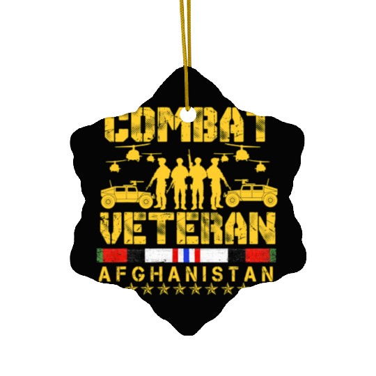 Combat Veteran Afghanistan Proud Us Ceramic Ornaments