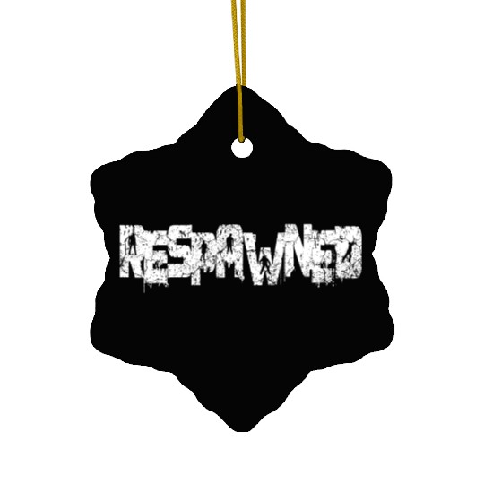 Respawned Zombie Gamer Ceramic Ornaments