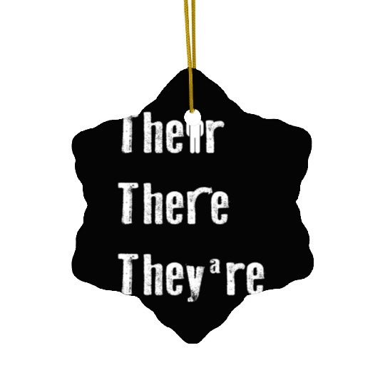 Their There They're English Teacher Grammar Ceramic Ornaments