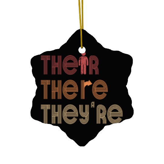 Their There They're English Teacher Grammar Ceramic Ornaments