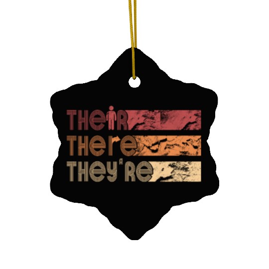 Their There They're English Teacher Grammar Ceramic Ornaments