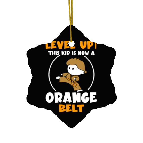 Level Up! This kid is now a green belt Ceramic Ornaments