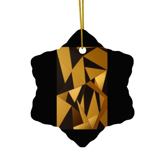 Black and Gold Minimalist Ceramic Ornaments