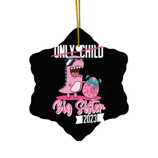 Only Child Big sister 2023 pregnancy baby girls Ceramic Ornaments