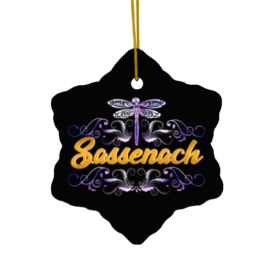 Sassenach Outlander Celtic Gaelic Dragonfly Ceramic Ornaments