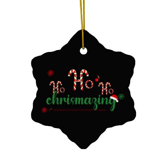 HO HO HO Ceramic Ornaments