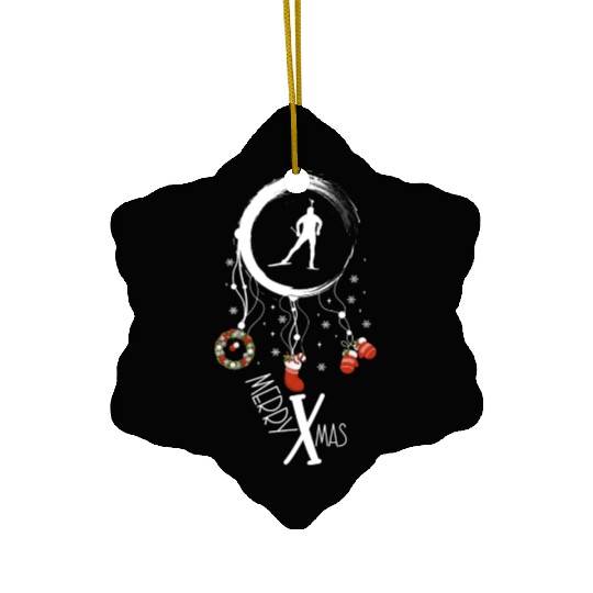 Winter dreamcatcher Christmas Biathlon Ceramic Ornaments