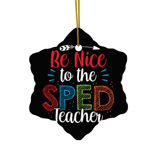 Be Nice To The Sped Teacher Special Education Cute Ceramic Ornaments