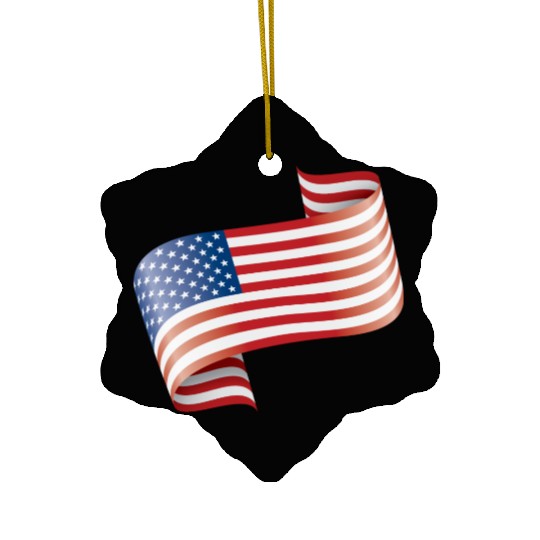America USA Flag Flag Ceramic Ornaments