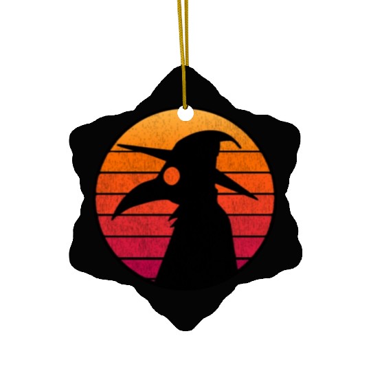 The Plague Doctor Costume Kids Retro Sun Plague Ceramic Ornaments