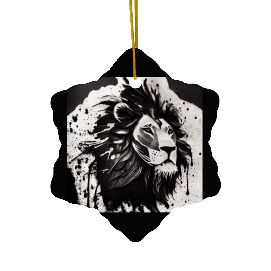 Ink Lion Ceramic Ornaments