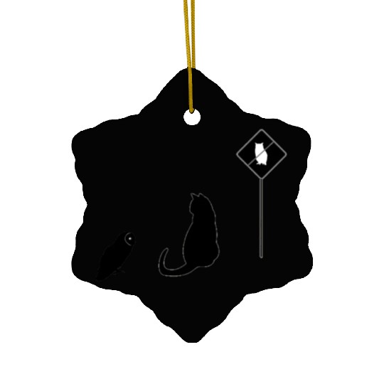 A Cat And An Owl Funny Pet Owner Ceramic Ornaments