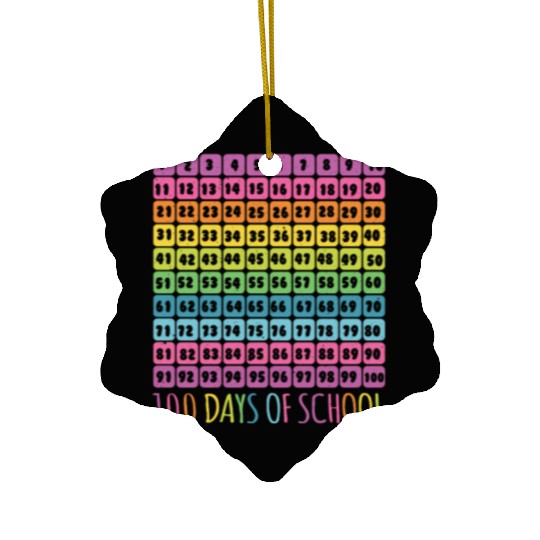 Number Student 100th Day 100 Days Of School Ceramic Ornaments